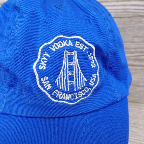 SKYY VODKA PROMO BLUE ADJUSTABLE STRAPBACK BASEBALL HAT CAP - Picture 2 of 9